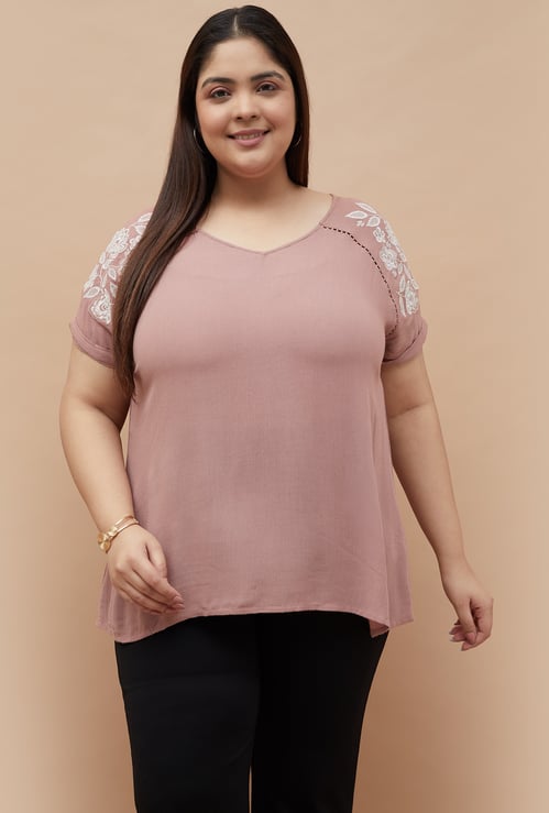 NEXUS Floral Embroidered Top