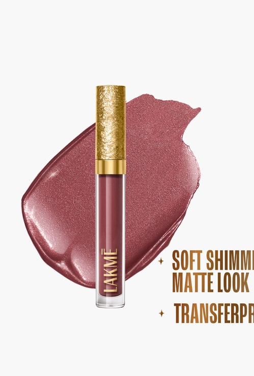LAKME Be-Jewel Shimmer Lip Liquid - 301 Iced Espresso - 3.5ml