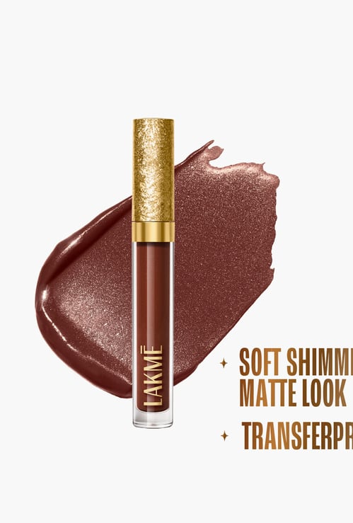 LAKME Be-jewel Shimmer Lip Liquid - 303 Cocoa Glow - 3.5ml