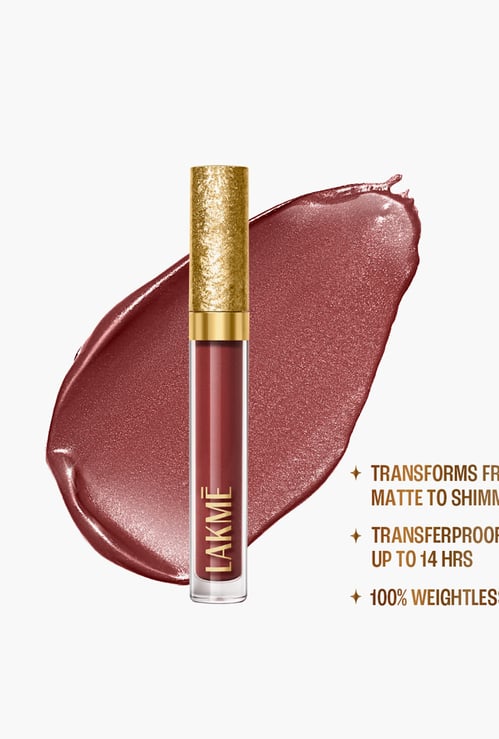LAKME Be-jewel Shimmer Lip Liquid - 304 Nude Sparkle - 3.5ml