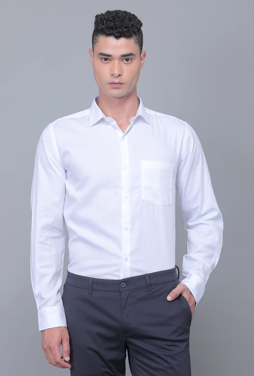 PARK AVENUE Textured Slim Fit Formal Shirt