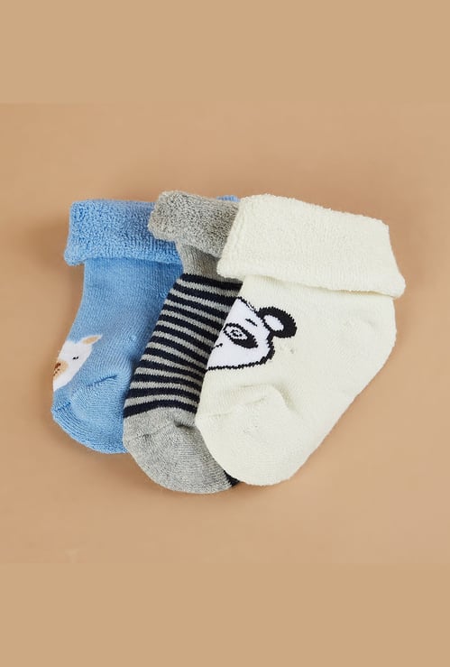 FAME FOREVER Boys Patterned Ankle-length Socks - Pack of 3