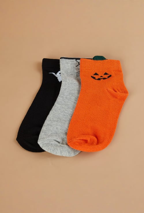 FAME FOREVER Boys Patterned Ankle Length Socks - Pack of 3