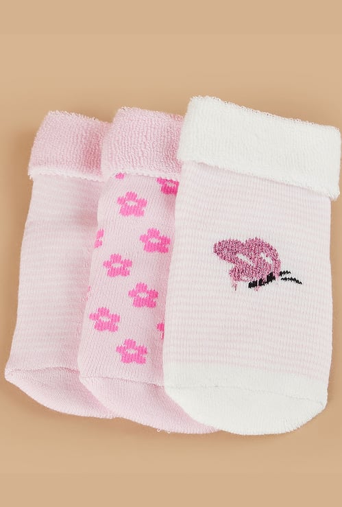 FAME FOREVER Assorted Ankle Length Socks - Pack of 3