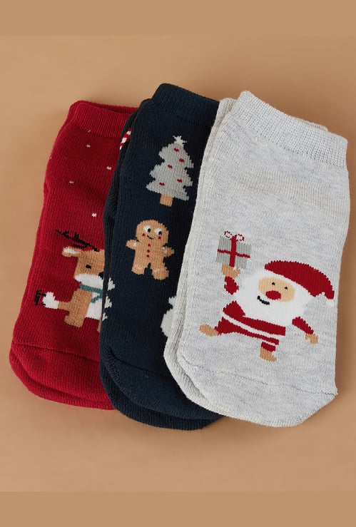 FAME FOREVER Assorted Ankle Length Socks - Pack of 3