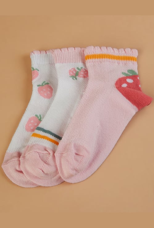 FAME FOREVER Girls Printed Socks - Pack of 3