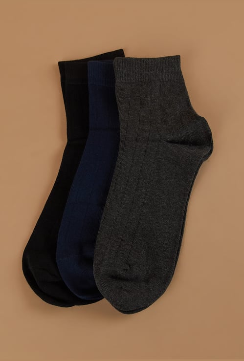 CODE Patterned Ankle Length Socks - Pack of 3