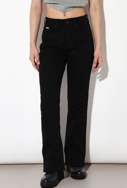 ONLY Solid Flared Jeans