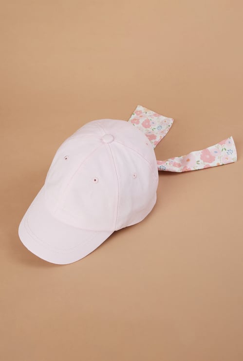 FAME FOREVER Solid Cap with Bandana Detail