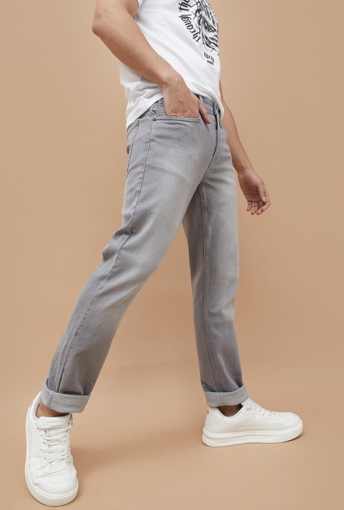 FORCA Washed Slim Tapered Jeans