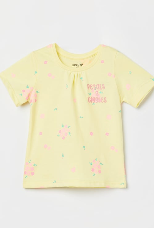 JUNIORS Girls Floral Print T-shirt