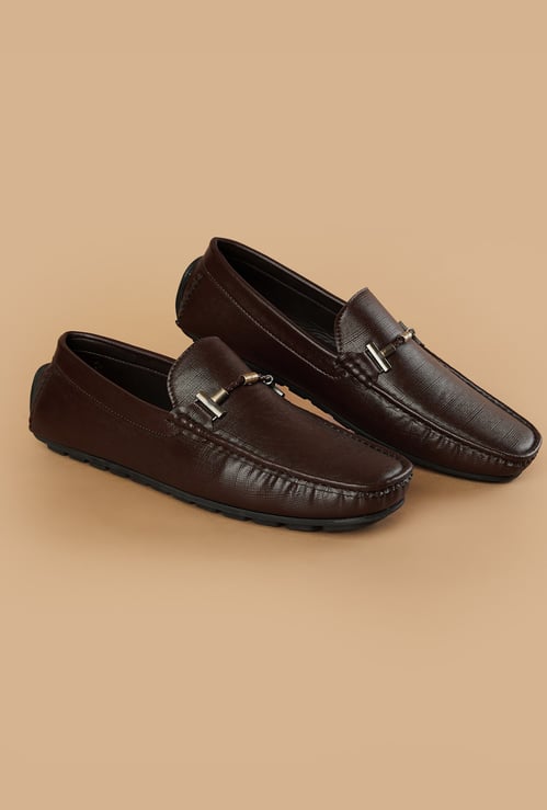 CODE Metal Accent Loafers