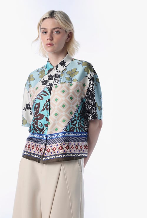 ONLY Mixed Print Shirt