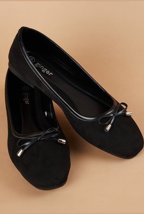GINGER Bow-Detailed Ballerinas