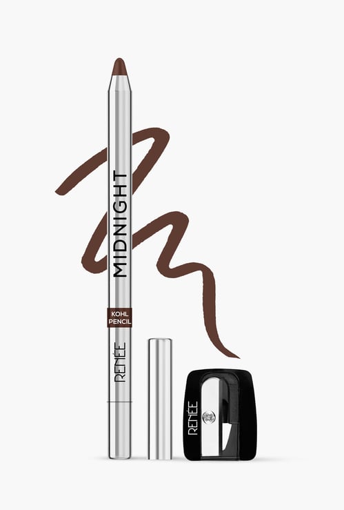 RENEE Midnight Kohl Pencil Kajal with Sharpener - Brown - 1.5g