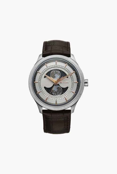 TITAN Stellar 3 Analog Watch with Leather Strap - 10050SL01