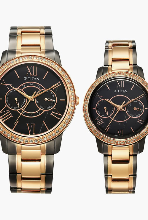 TITAN Royale Bandhan Couple Multifunction Watch Set - 100022778KM01