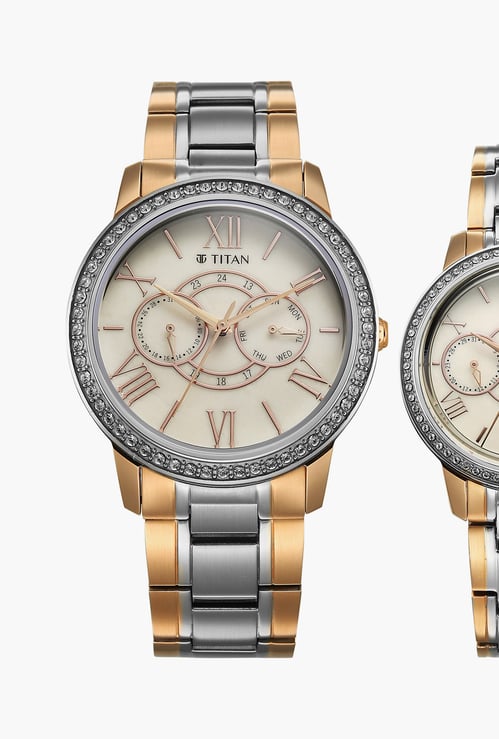 TITAN Royale Bandhan Couple Multifunction Watch Set - 100022778KM02