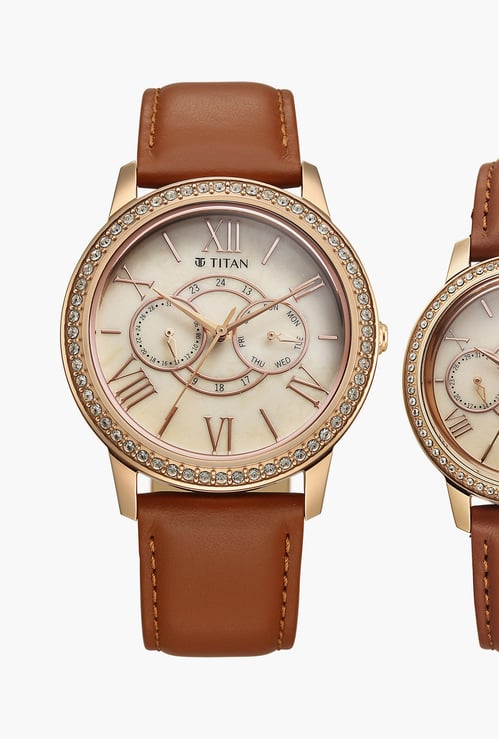 TITAN Royale Bandhan Couple Multifunction Watch Set - 100022778WL01