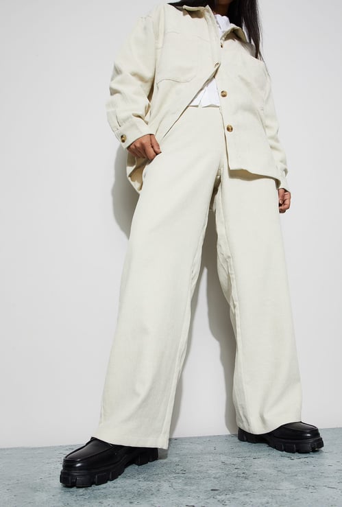 GINGER Corduroy Wide Leg Trousers