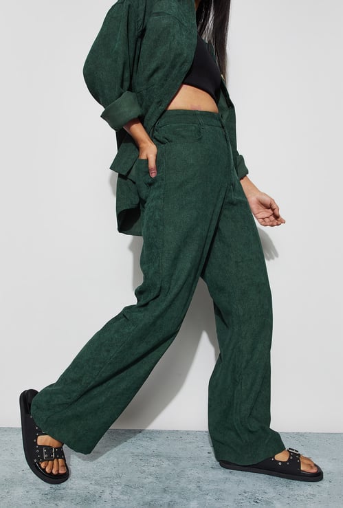 GINGER Corduroy Wide Leg Trousers