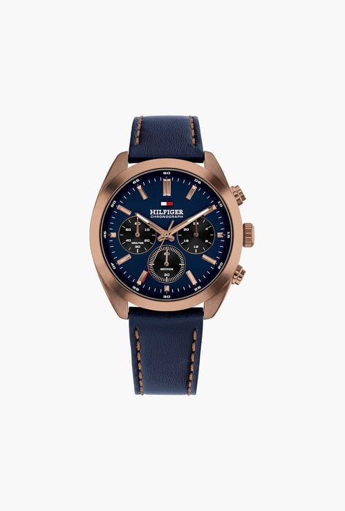 TOMMY HILFIGER Hudson Leather Strap Chronograph Watch - TH1710721W