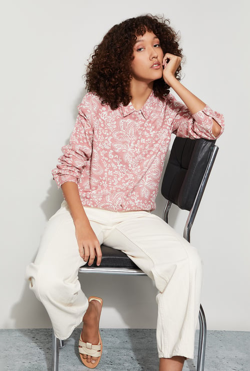 FAME FOREVER Floral Print Shirt