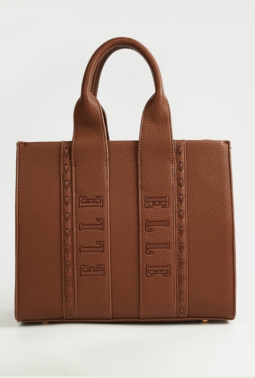 ELLE Embossed Handheld Bag