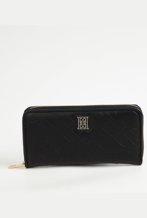 ELLE Embossed Zip-Around Wallet
