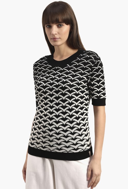 VERO MODA Patterned Knit Top
