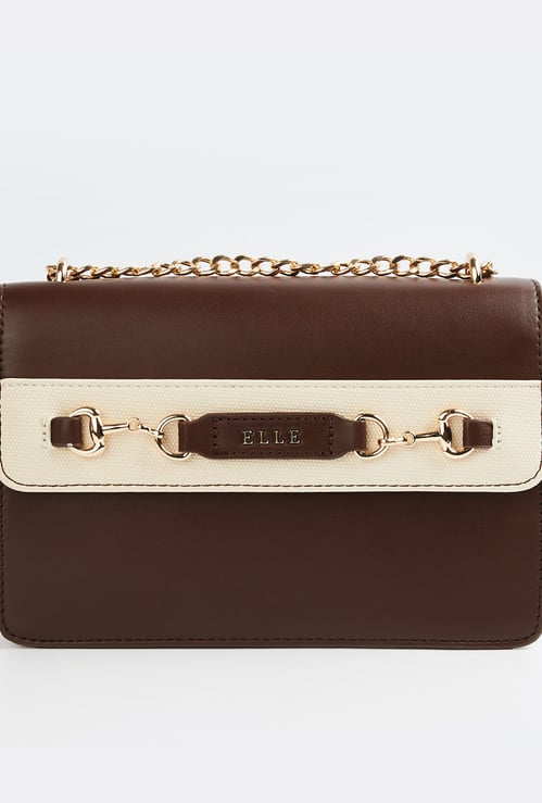 ELLE Horsebit Accent Sling Bag