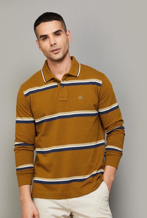 FAHRENHEIT Striped Polo T-shirt