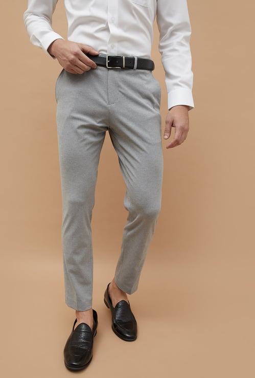 CODE Textured Super Slim Formal Trousers
