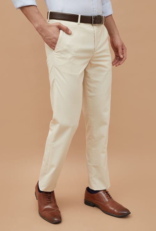 CODE Houndstooth Slim Tapered Formal Trousers