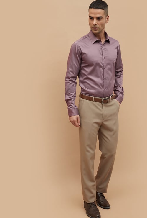 CODE Solid Slim Fit Formal Shirt
