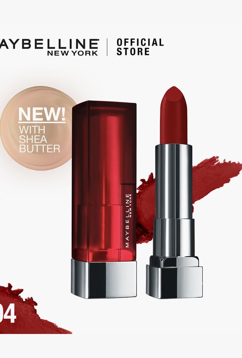 MAYBELLINE NEW YORK Color Sensational Creamy Matte Lipstick - 604 Moody Crimson - 3.9g
