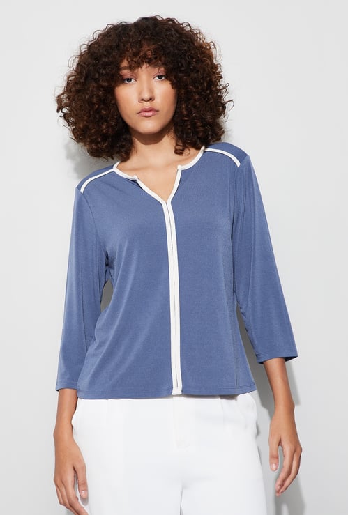 CODE CLASSIC Top with Contrast Trim