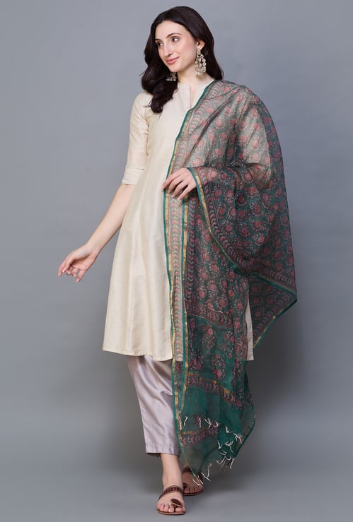 W Floral Print Dupatta