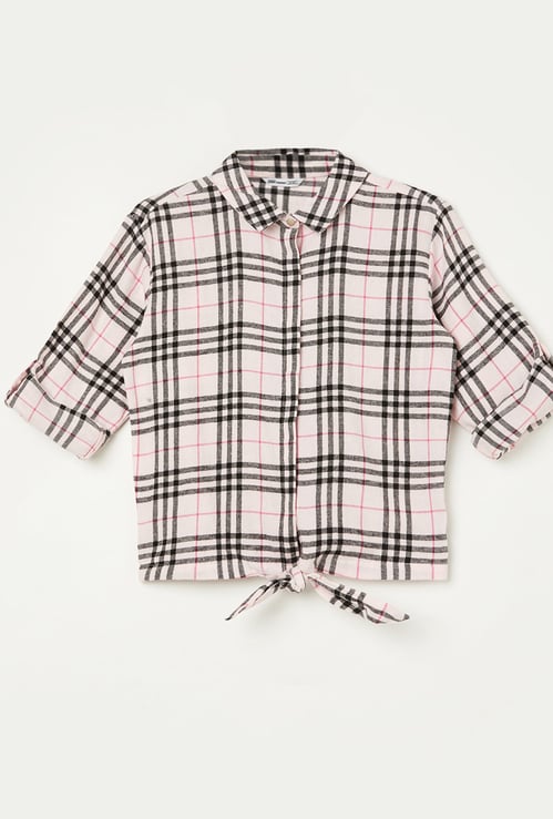 FAME FOREVER Girls Checked Shirt
