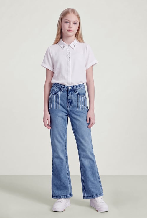 FAME FOREVER Girls Embellished Jeans