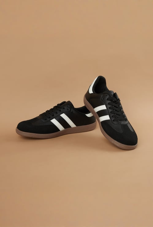 GINGER Striped Lace-Up Sneakers
