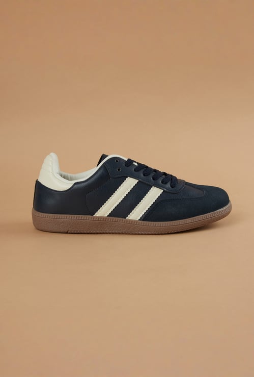 GINGER Striped Lace-Up Sneakers