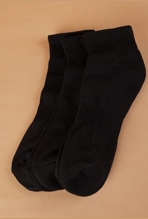 FORCA Solid Ankle-Length Socks - Pack of 3