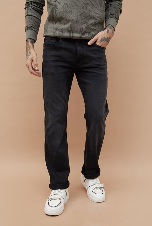 FORCA Washed Slim Straight Jeans