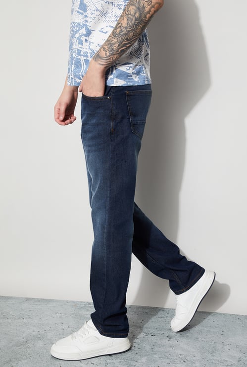 FORCA Whiskered Slim Straight Jeans