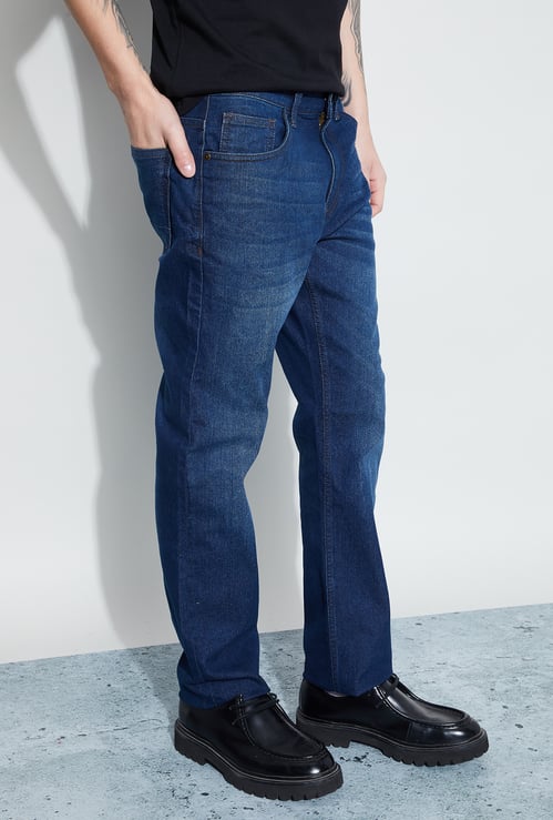 FORCA Washed Slim Straight Jeans