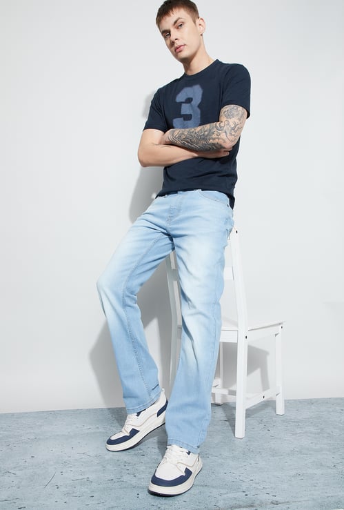 FORCA Washed Slim Straight Jeans