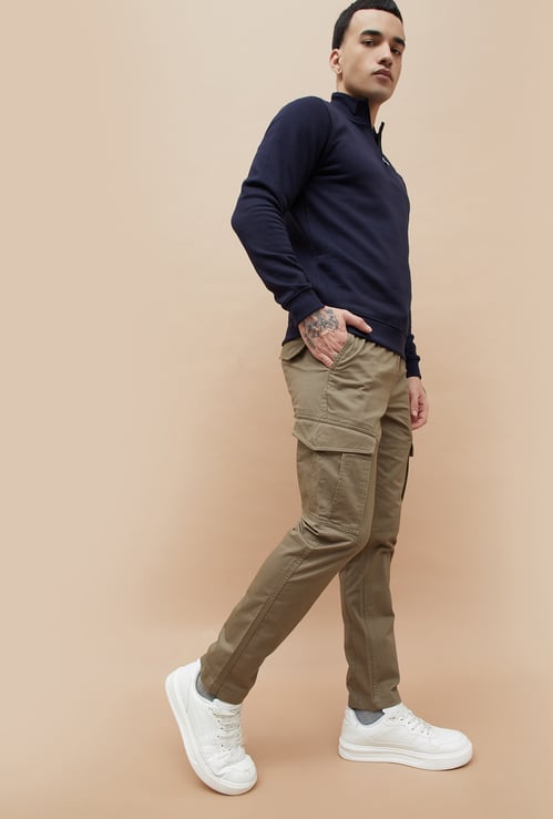 FAME FOREVER Solid Regular Fit Cargos