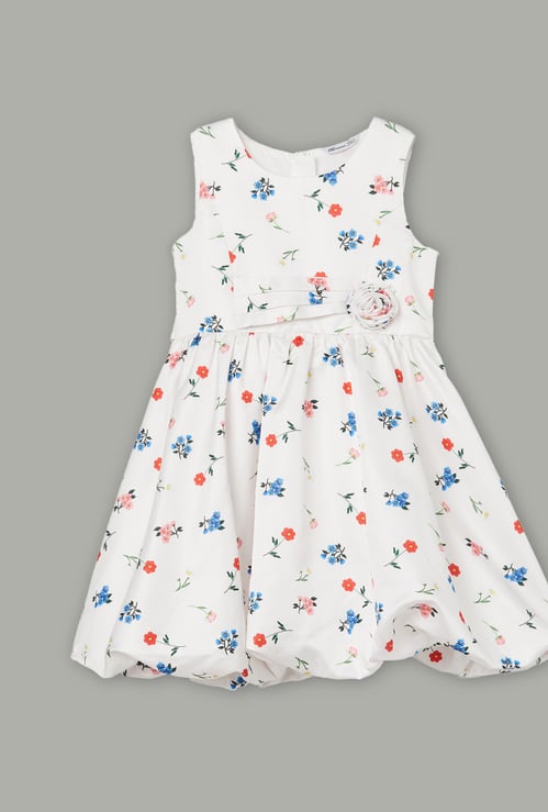 FAME FOREVER Girls Floral Print Fit and Flare Dress
