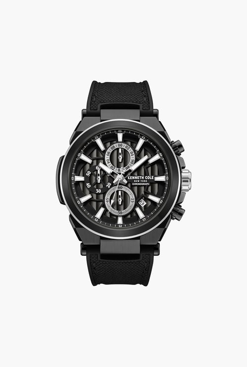 KENNETH COLE Silicone Strap Chronograph Watch - KCWGO0065701MNW